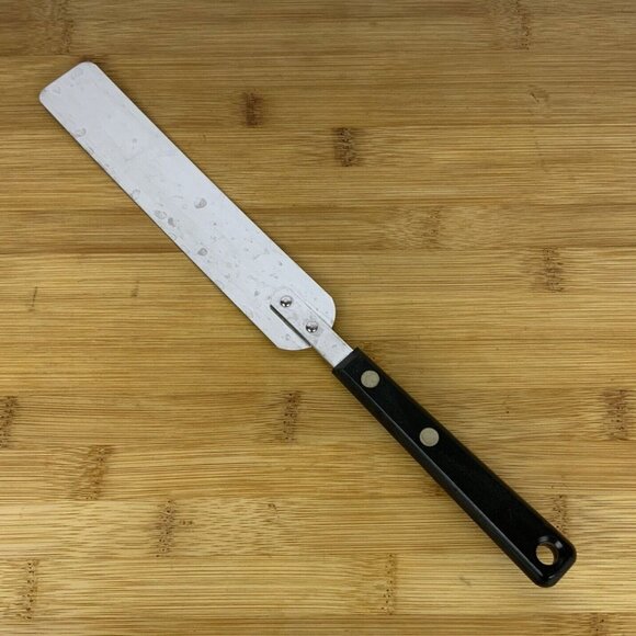 Ekco Forge Icing Spreader Stainless Steel Black Riveted Handle Kitchen Utensil - Picture 2 of 4